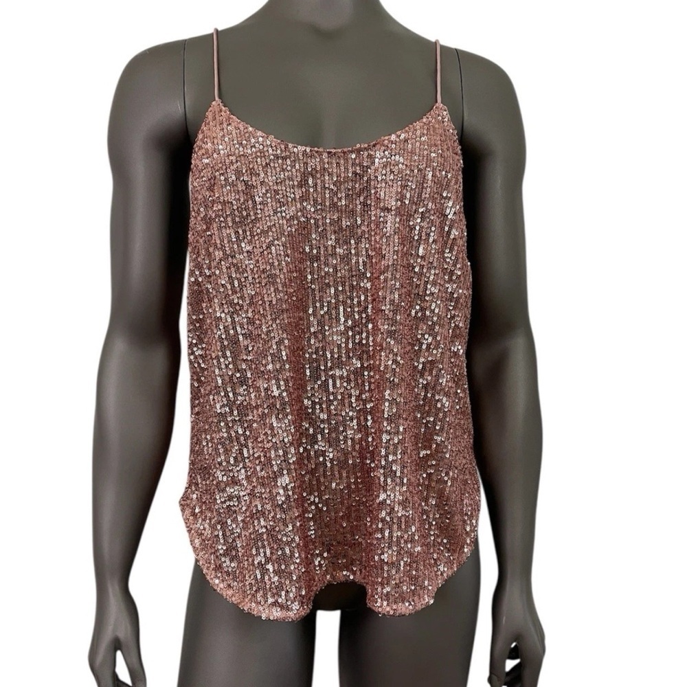 Victoria's Secret Camisole Women’s XL Pink Sequin Sleeveless